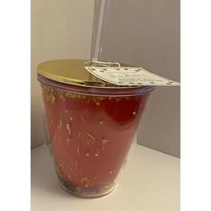 Red W Gold Confetti Double Wall Short Tumbler By Slant ~ NEW